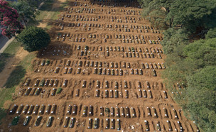 קברים המוניים בברזיל (צילום: AP)
