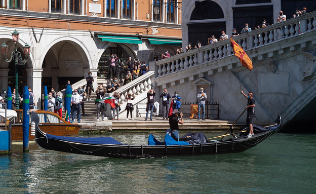 הפגנה להחזרת התיירות בונציה (צילום: Simone Padovani, getty images)