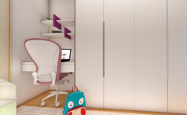 חדר ילדים, עיצוב יפעת מושקוביץ - 7 (הדמיה: יפעת מושקוביץ)