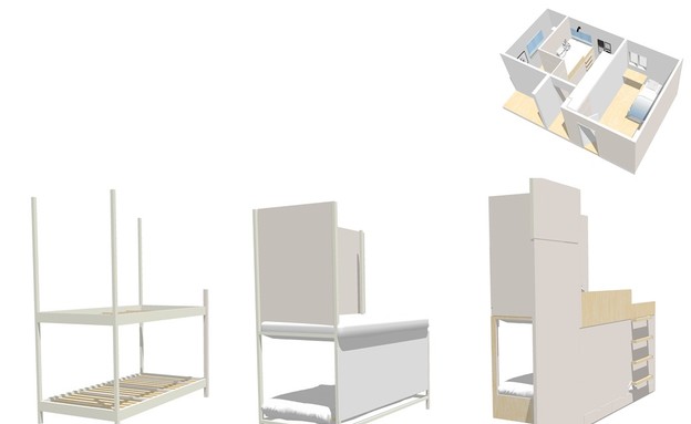 חדר ילדים, עיצוב יפעת מושקוביץ - 1 (שרטוט: יפעת מושקוביץ)