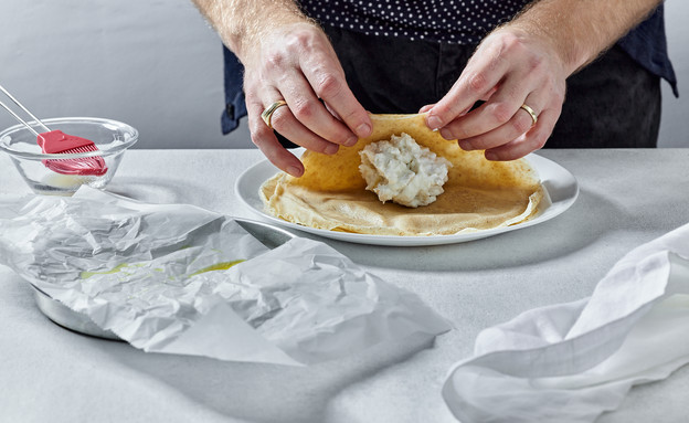 קרפ כוסמין וגבינות רכות - מילוי