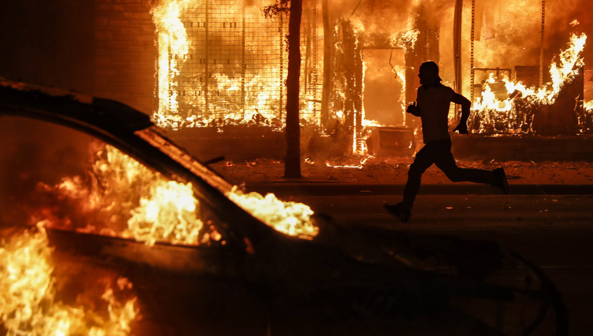 מהומות בשיקגו (צילום: ap)
