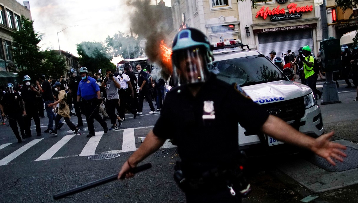 מהומות בברוקלין (צילום: רויטרס)