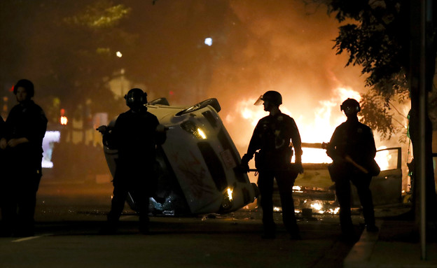 המהומות בוושינגטון ארצות הברית (צילום: AP)