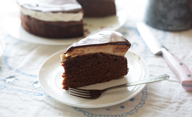 עוגת שוקולד נוסטלגית - פרוסה עוגת שוקולד נוסטלגית - פרוסה