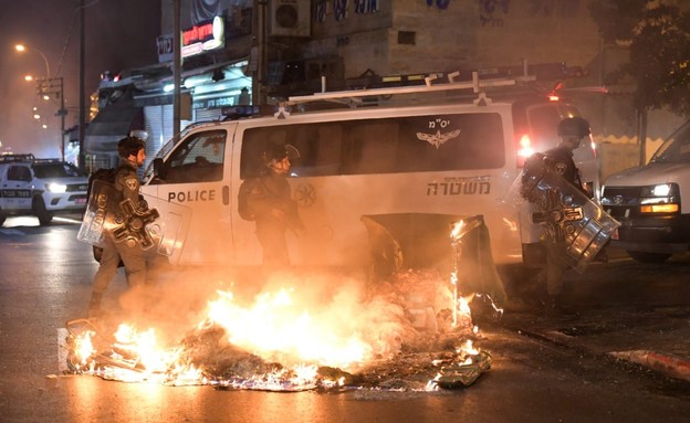 4 עצורים במהומות ביפו (צילום: דוברות המשטרה)