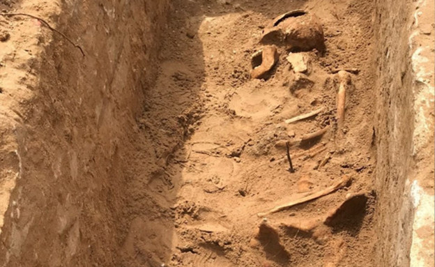שרידי עצמות באתר המריבה ביפו (צילום: אתר יאפא 48)
