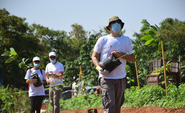 מתנדבים בעבודה (צילום: OneDay Social Volunteering  )