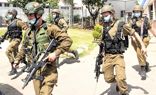 תרגיל בתקופת קורונה (צילום: דובר צה"ל ) תרגיל בתקופת קורונה (צילום: דובר צה"ל )