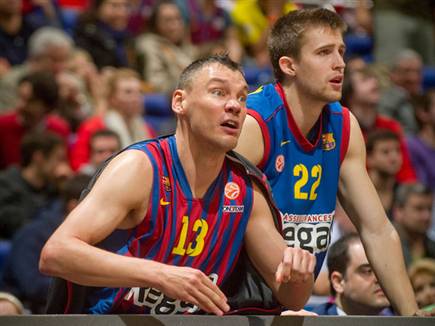 שאראס בימיו בברצלונה. יחזור לספסל כמאמן? (Euroleague) (צילום: ספורט 5)