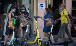 קורונה בישראל, תל אביב (צילום: מרים אלסטר, פלאש/90 )