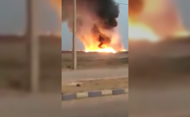 פיצוץ בצינור נפט באירן (צילום: התקשורת באירן)