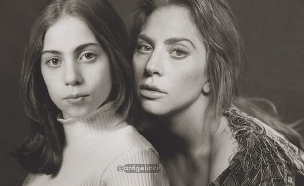 ליידי גאגא והילדה - פוטושופ (צילום: מתוך instagram)