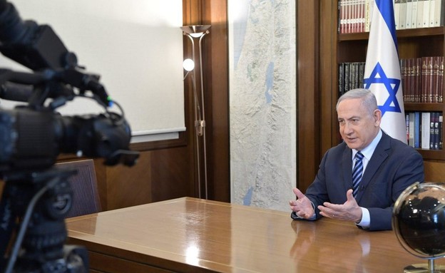 ראש הממשלה בנימין נתניהו מתראיין לרשת סקיי ניוז בע (צילום: קובי גדעון / לע"מ)