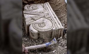 שרידי מבנה מלכותי התגלו בחפירות בארמון הנציב (צילום: שי הלוי, רשות העתיקות)