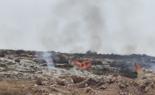 פלסטיני נתפס על חם מצית שריפה ליד צומת אלפי מנשה