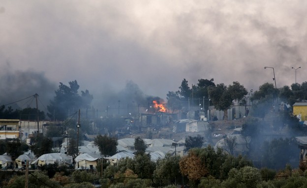 מהומות קורונה ביוון (צילום: AP)