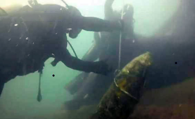 ספינה בריטית ישנה שחמאס מצא מתחת למים 