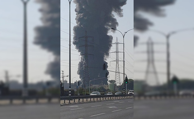 שרפה במפעל מילואות אז״ת נעמן בעיר עכו