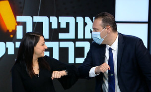 המפגש בין ח"כ מריח ליו"ר הקואליציה מיקי זוהר  (צילום: מתוך "אופירה וברקוביץ'", קשת12)