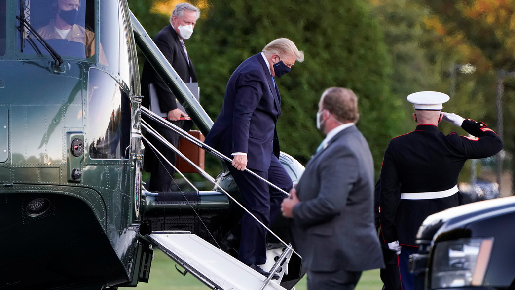 הנשיא טראמפ מפונה לבית החולים הצבאי