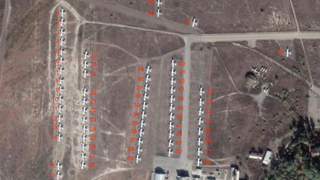המטוסים חונים באזור הקרבות (צילום: ONC3X, Twitter)