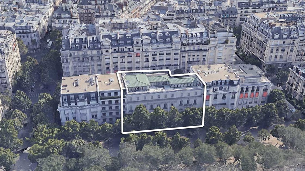 אחוזתו של המלך מוחמד בפריז (צילום: google earth)