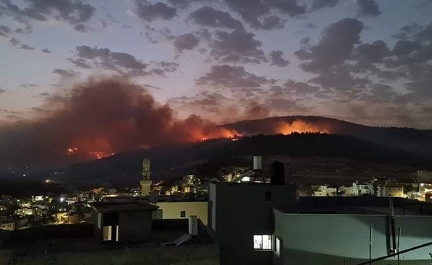 שריפות באזור דבוריה (צילום: יוסף יוסף )