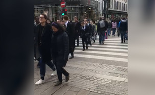 הולכים ללא מסכות ברחוב בקופנהגן (צילום: ניצן כרמלי)