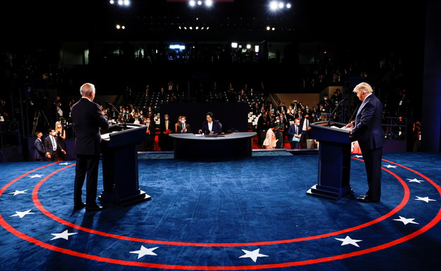 העימות הנשיאותי בין ג'ו ביידן לדונלד טראמפ; (צילום: רויטרס_)
