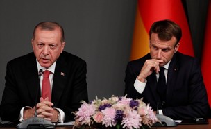 נשיא צרפת עמנואל מקרון, נשיא טורקיה ארדואן ב-2017 (צילום: רויטרס)