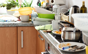 מטבח מלוכלך  (צילום:  Ingrid Balabanova, Shutterstock)