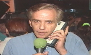 אהרלה ברנע נזכר בדיווח על רצח רבין (צילום: מתוך "חדשות הבוקר" , קשת12)