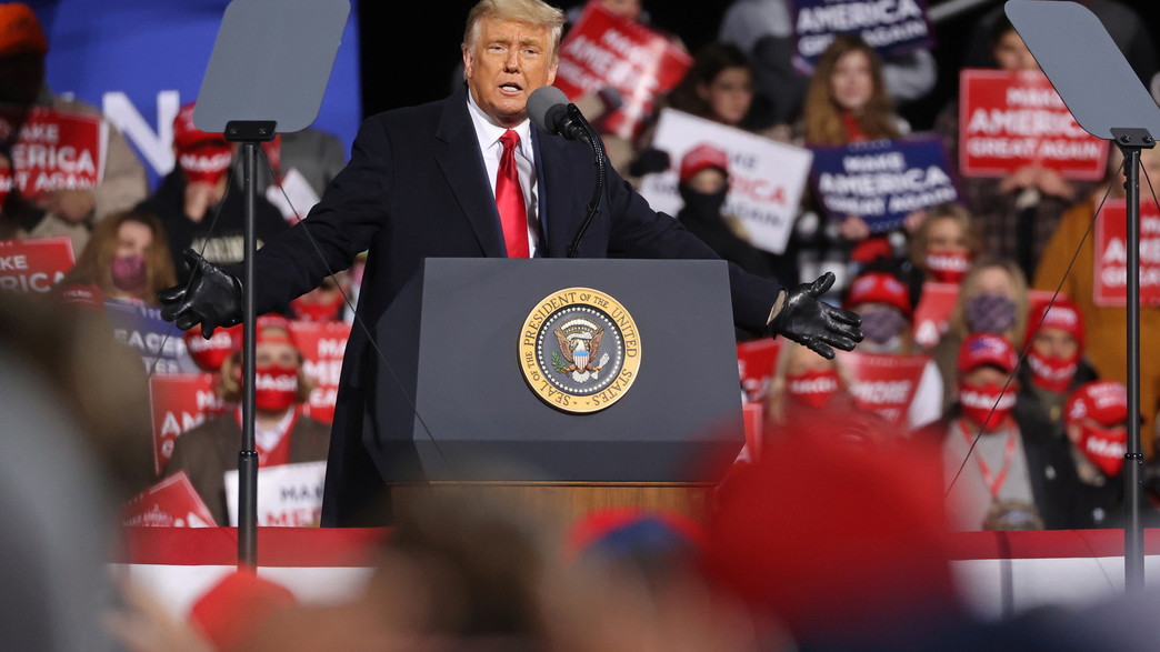 עצירת תמיכה של טראמפ שהתקיימה אתמול בפנסילבניה