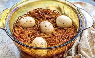 חמין מקרוני ועוף (צילום: רעות עזר-אסרף, mako אוכל)