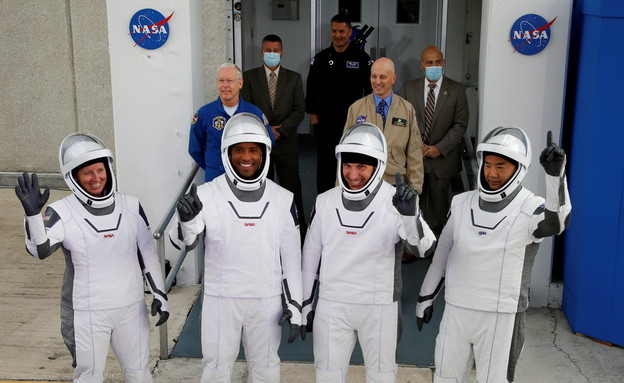 האסטרונאוטים ששוגרו לתחנת החלל (צילום: reuters)