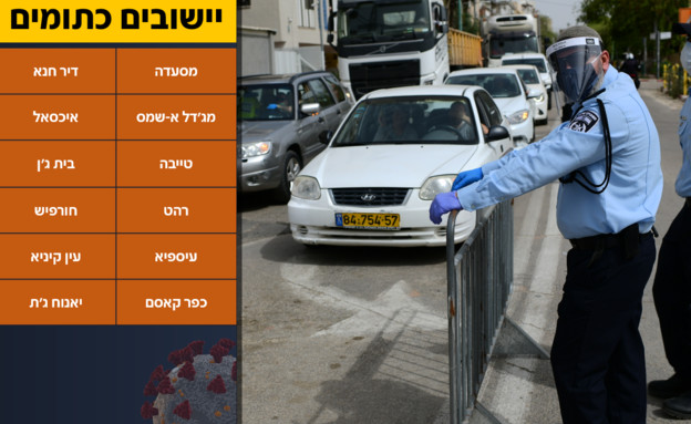 קורונה בישראל - מחסום משטרהשהוצב באיילון בזמן הסגר (צילום: יוסי אלוני, פלאש/90 )