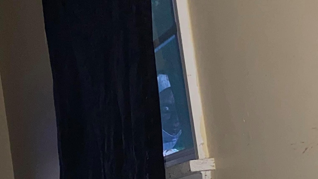 נזירה מסתורית בוהה בחלון (צילום: twitter)