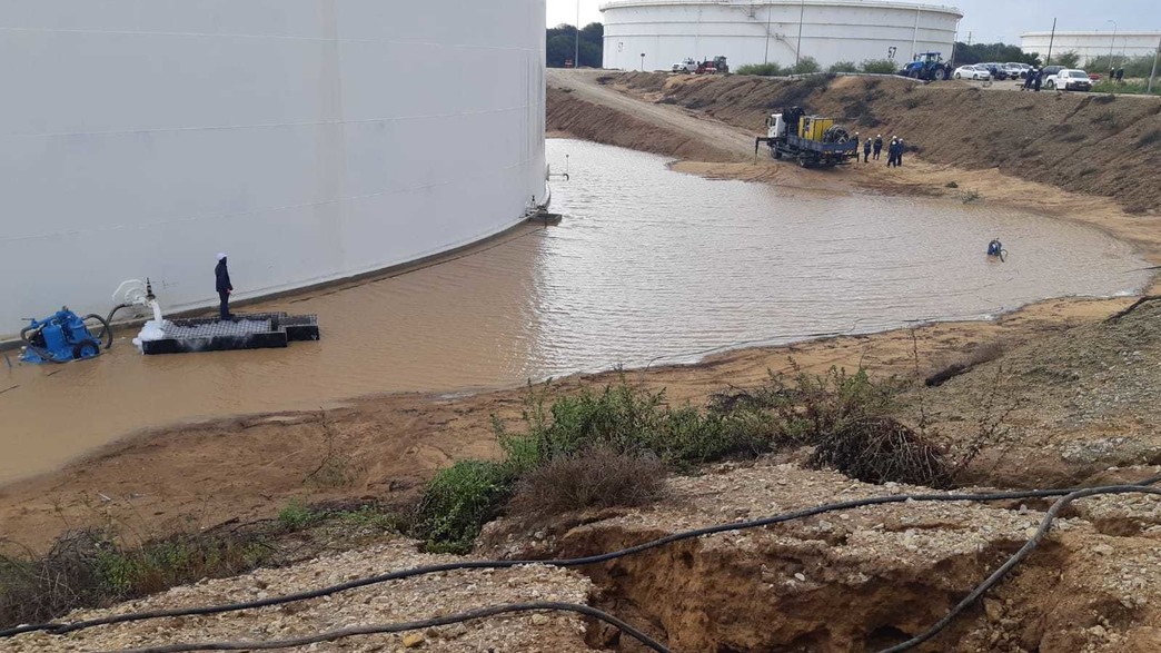 הדליפה במתקן קצאא באשקלון הדליפה במתקן קצאא באשקלון