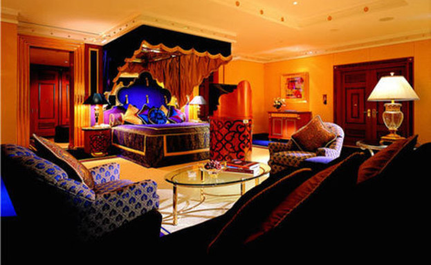 מלון בורג' אל ערב חדר שינה (צילום: האתר הרשמי)