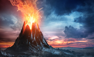 התפרצות הר געש באיסלנד בתקופה האפלה