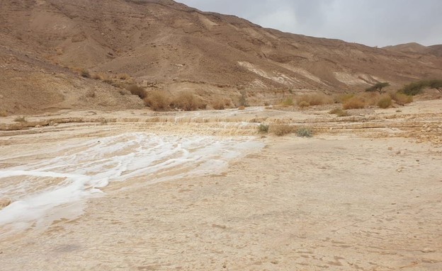 הצפה במעלה צורים (צילום: אורי לב, יחידת חילוץ ערבה )