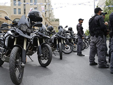 הערכות שוטרים בירושלים  (צילום: דוברות המשטרה)