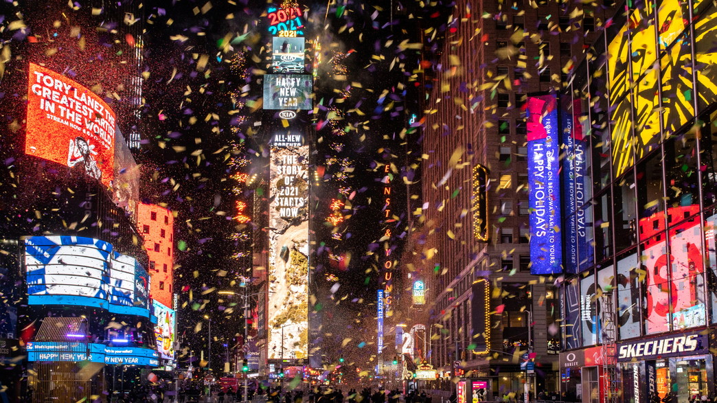 ניו יורק מקבלת את 2021 בטיימס סקוור הריקה