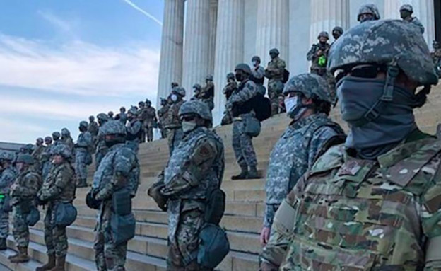 כוחות המשמר הלאומי בוושינגטון (צילום: CNN)
