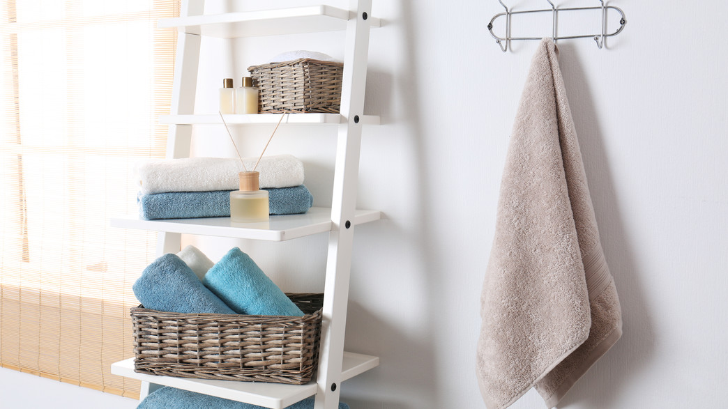 חדר רחצה, מגבות מקופלות