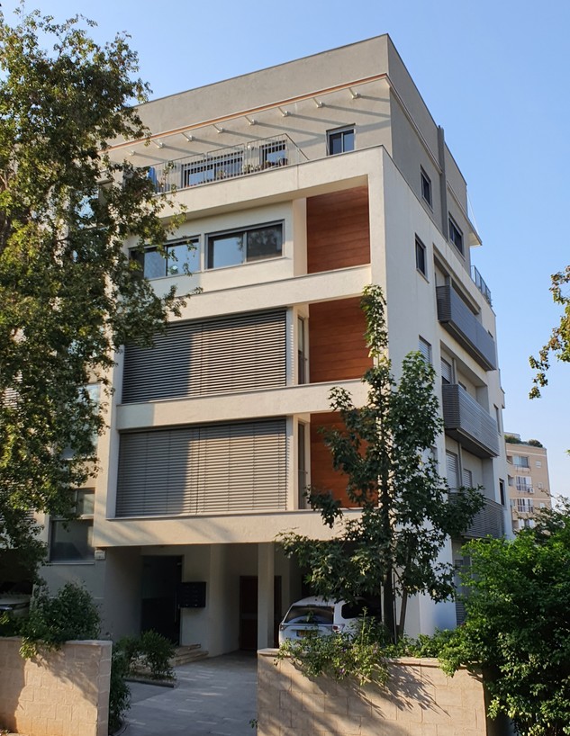 הבניין ברחוב קהילת אודסה בתל אביב (צילום: אדריכל גיא כנען V5 אדריכלים)