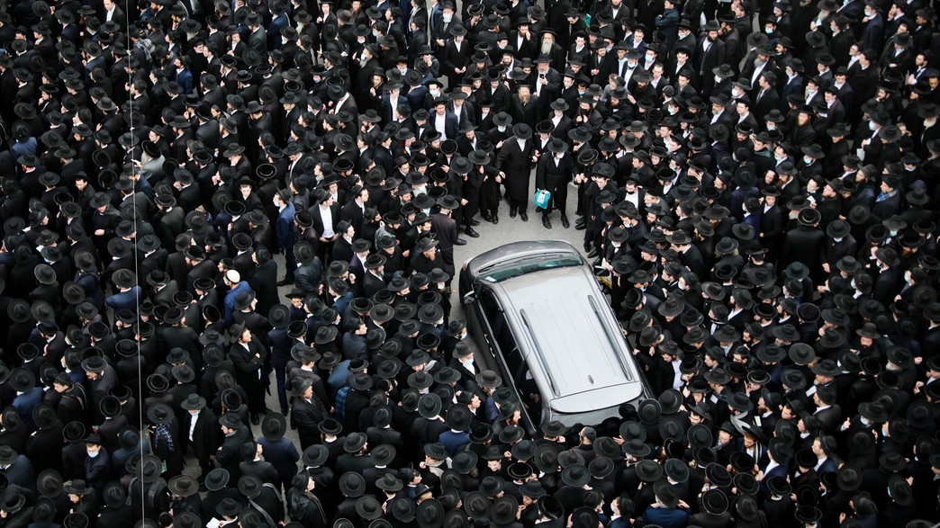 הלוויה המונית של הרב סולובייצ'יק בירושלים (צילום: פלאש 90)