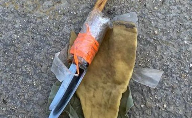 3 הסכינים של המחבל מניסיון פיגוע דקירה בגוש עציון (צילום: דובר צה