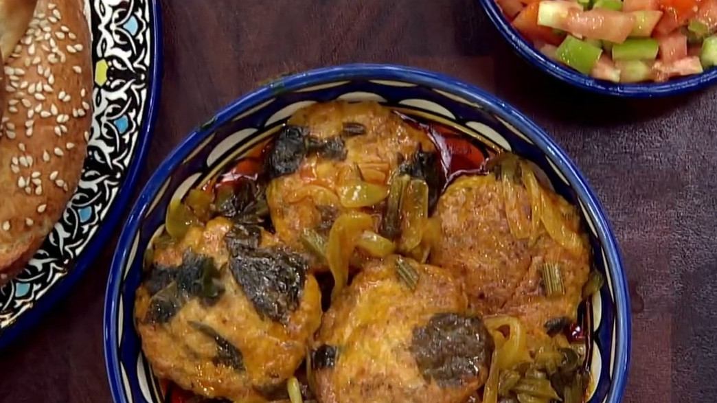 קציצות עוף ברוטב בצל וכרפס